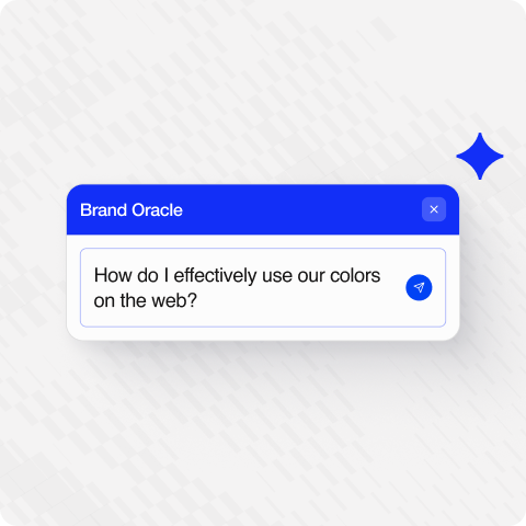 Chat del Brand Oracle preguntando cómo usar bien los colores de la marca en la web